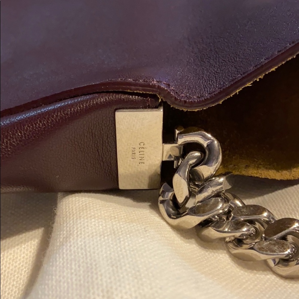 Celine Gourmette Leather Shoulder Handbag - Picture 11 of 13